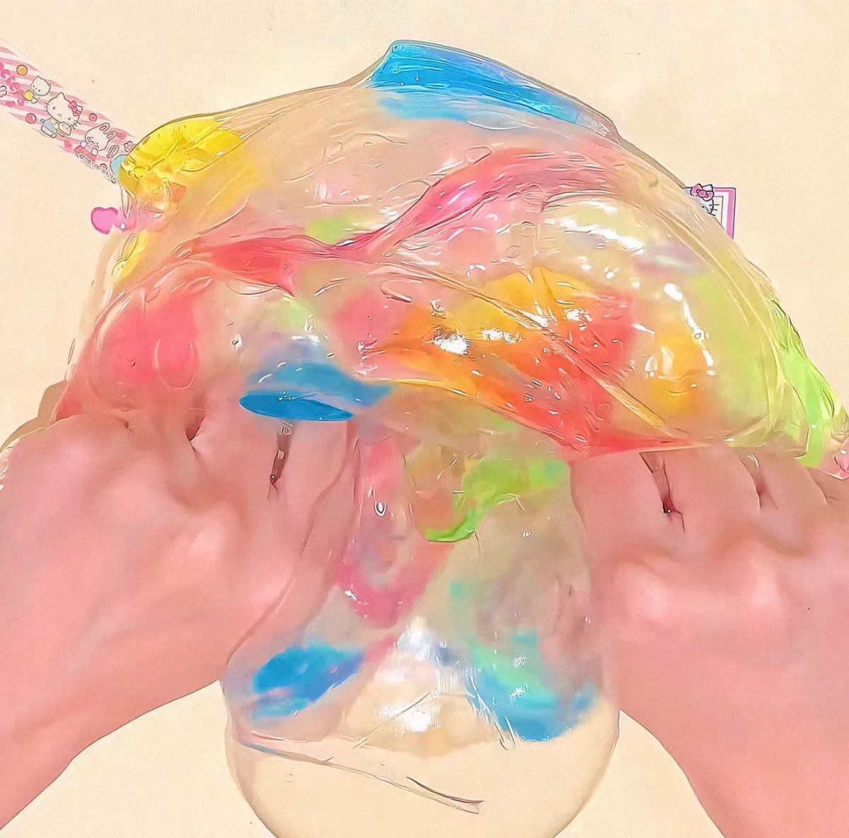 DIY Rainbow Pond Slime